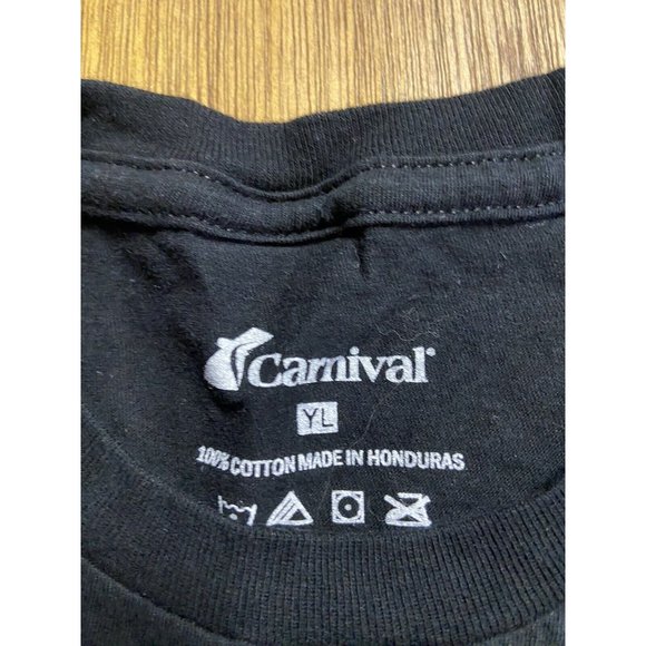Carnival Cruise Lines Mexico Panarama Black Graphic Crew Neck Tee Youth Large - Picture 3 of 6